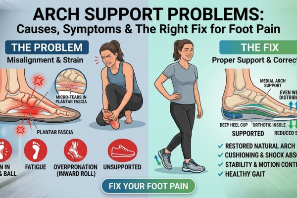 rch support problems causes symptoms and orthotic insoles fix for foot pain relief.